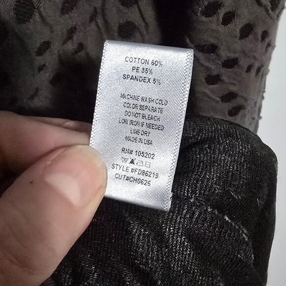 Chalet et Ceci Midi Dress Polka Dot Grey Black Textured Cotton Blend Lagenlook M - Picture 7 of 8